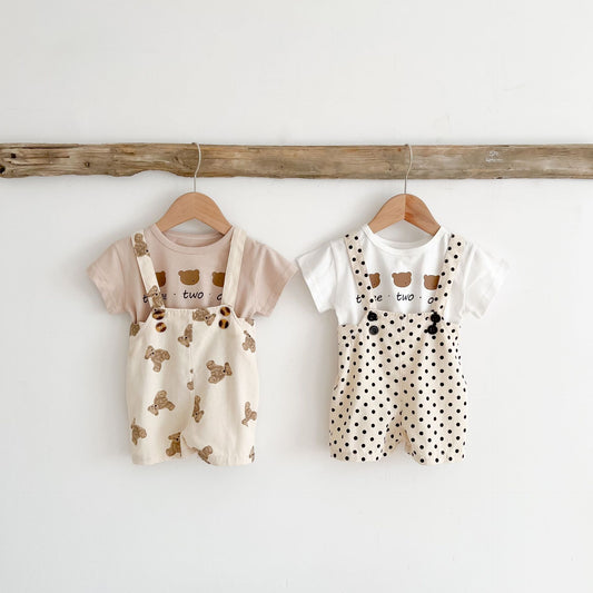Pantalones con Tirantes Estampado Osito para Bebé y Niño Pequeño