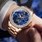 Reloj Automático Mecánico para Hombre con Incrustaciones de Diamantes