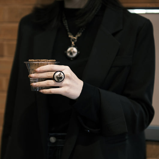 Anillo Vintage de Ágata Natural con Abeja para Hombre y Mujer - Image 16