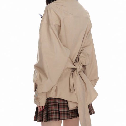 Blusa Patchwork con Bloques de Color y Tiras en la Espalda para Mujer - Image 2