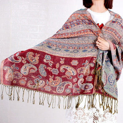 Pañoleta Térmica Jacquard de Cachemira para Aire Acondicionado y Protección Solar - Image 10