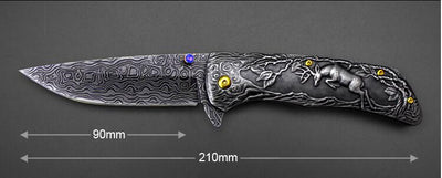 Cuchillo de Supervivencia Plegable de Acero Endurecido para Camping - Image 7