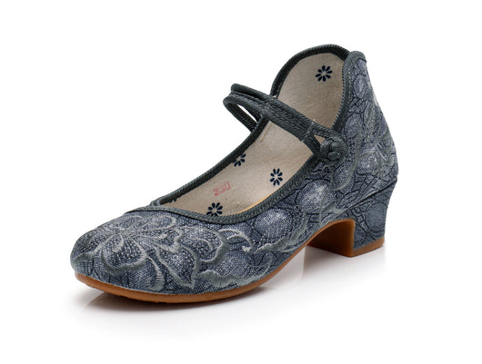 Zapatos de Baile Folclórico con Bordado Étnico y Tacón Cuadrado - Image 6