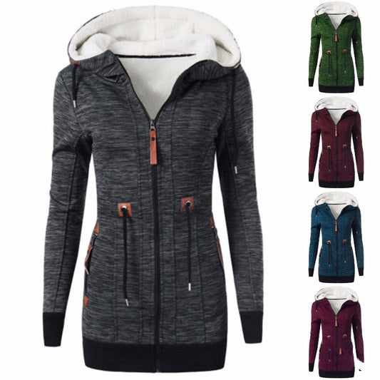 Cardigan Sudadera Polar con Capucha - Abrigo Casual Versátil
