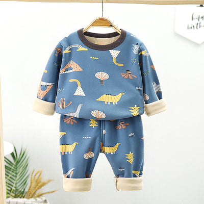 Conjunto de Ropa Térmica Infantil Algodón con Forro Polar Engrosado - Image 14