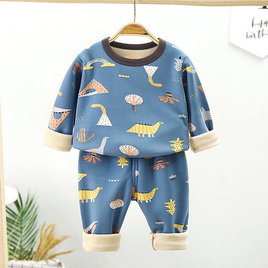 Conjunto de Ropa Térmica Infantil Algodón con Forro Polar Engrosado - Image 14