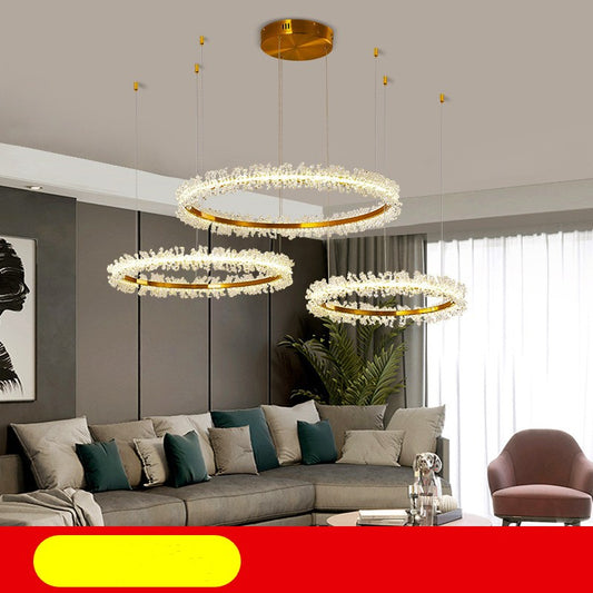 Lámpara de Cristal Colgante Dorada Moderna para Sala de Estar - Image 2