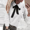 Blusa Elegante para Mujer con Nudo en el Escote