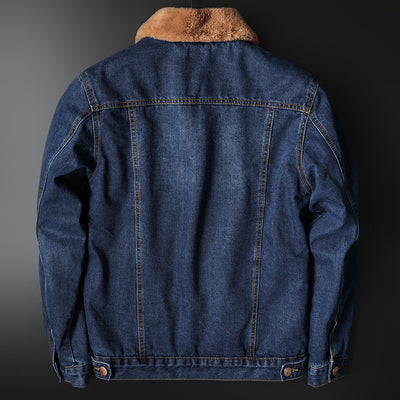 Chaqueta Denim Forrada en Fleece - Estilo Clásico para Otoño e Invierno - Image 4