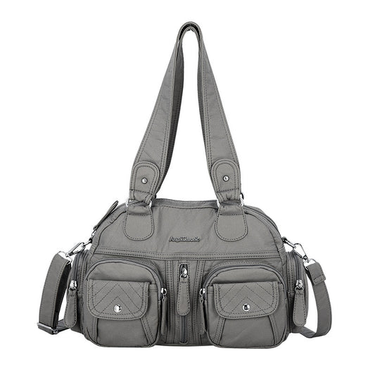 Bolsa Mensajera Casual Coreana de Color Liso