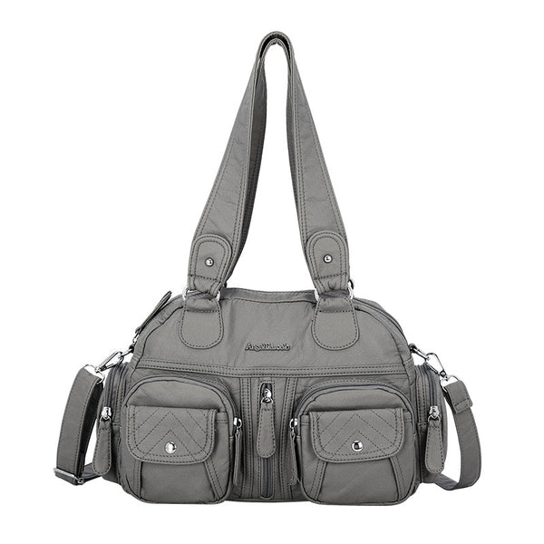 Bolsa Mensajera Casual Coreana de Color Liso