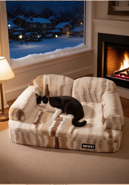 Cama Elevada para Mascotas con Respaldo Acolchado y Forro Térmico - Image 14