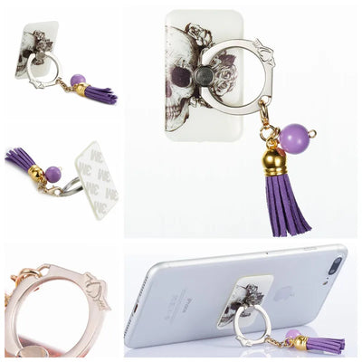 Anillo Soporte para Teléfono con Borlas Metálicas Pintadas a Mano - Image 39