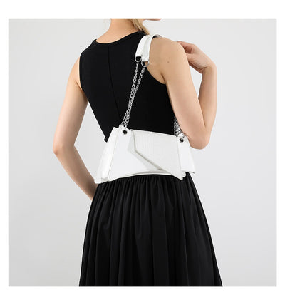 Cartera Cuadrada de Cuero Brillante con Patrón de Piedra para Mujer - Image 42