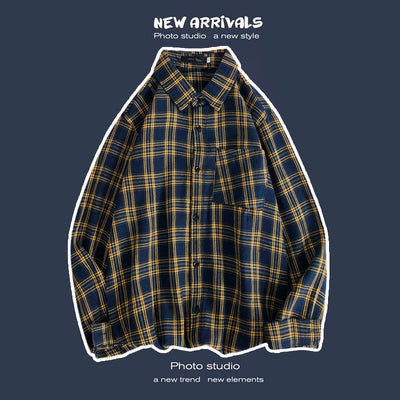 Abrigo Retro de Cuadros para Hombre - Estilo Suelto y Personalidad - Image 9