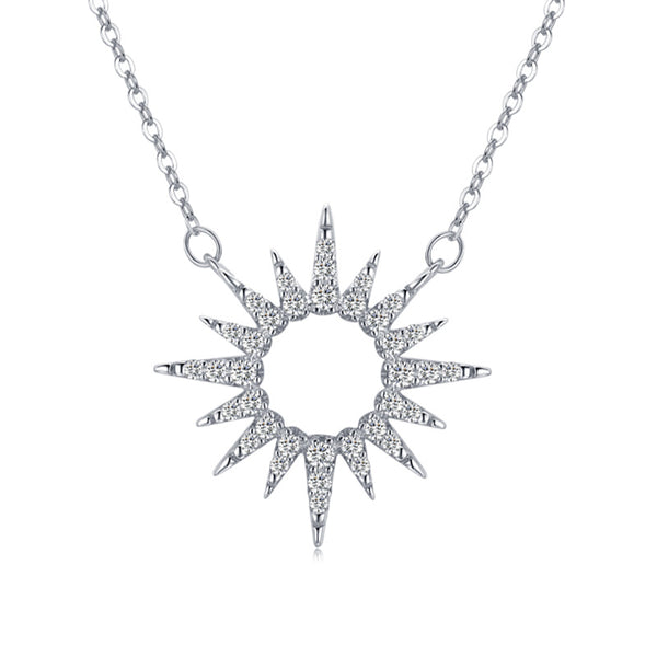 Collar de Plata 925 Girasol con Diamantes Completos - Image 3