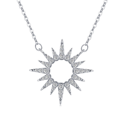 Collar de Plata 925 Girasol con Diamantes Completos - Image 3