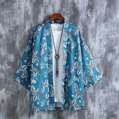 Kimono Estampado Holgado de Manga Tres Cuartos Unisex - Image 2
