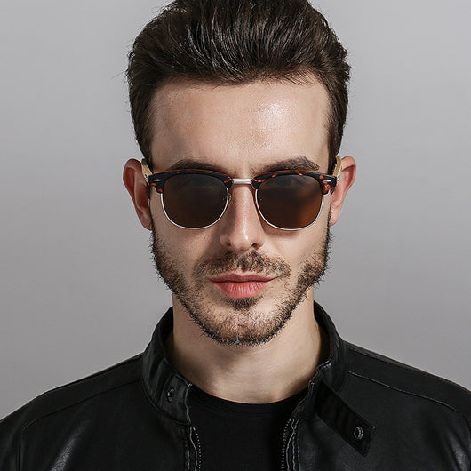Gafas de Sol Clásicas para Hombre con Patillas de Bambú - Image 14