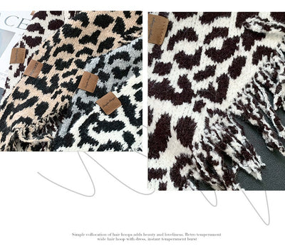Bufanda Chal Leopardo con Flecos 2 en 1 Cálida y Elegante - Image 22