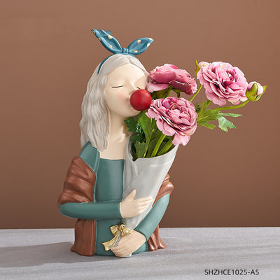 Escultura Decorativa Abstracta de Resina - Figura Femenina Nórdica para Sala de Estar - Image 35
