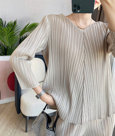 Blusa Suelta Cuello en V para Mujer - Primavera y Otoño - Image 4