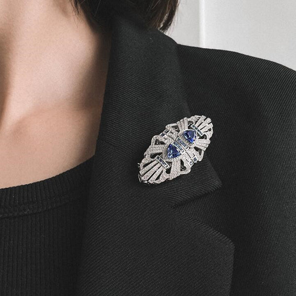 Broche Vintage de Plata 925 con Cierre para Cuello y Pañuelo