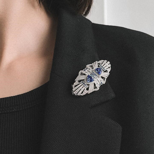 Broche Vintage de Plata 925 con Cierre para Cuello y Pañuelo