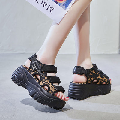 Sandalias Leopardo Talla Grande con Suela Gruesa para Mujer - Image 3