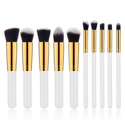 Set de 10 Brochas de Maquillaje con Mango de Madera - Image 6