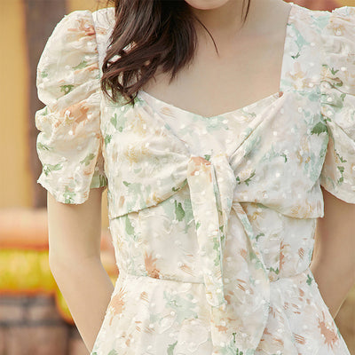 Vestido Midi con Lazo Bordado y Textura Delicada - Image 12