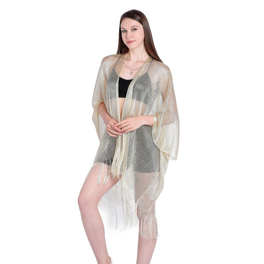 Blusa Playera con Cintas Doradas y Plateadas - Protección Solar Elegante - Image 70
