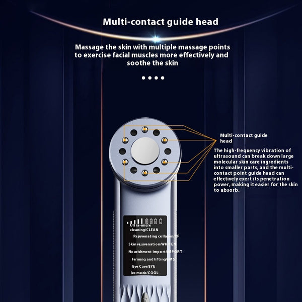 Masajeador Facial RF con Luz LED, Radiofrecuencia y Microcorriente