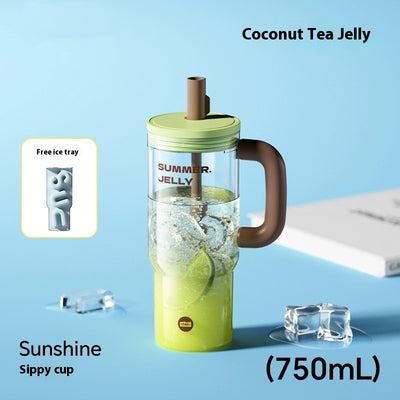 Vaso Portátil de Gran Capacidad con Popote - Tritan Resistente