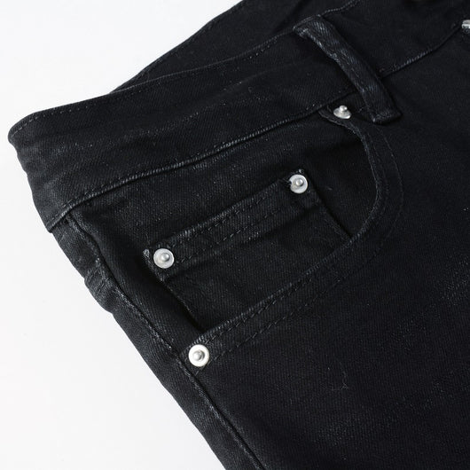 Jeans Rotos de Pana con Parches Estilo Urbano para Hombre - Image 16