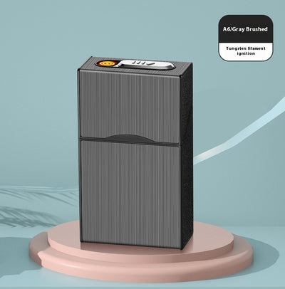 Encendedor Recargable USB con Estuche Portacigarrillos Resistente al Viento - Image 13