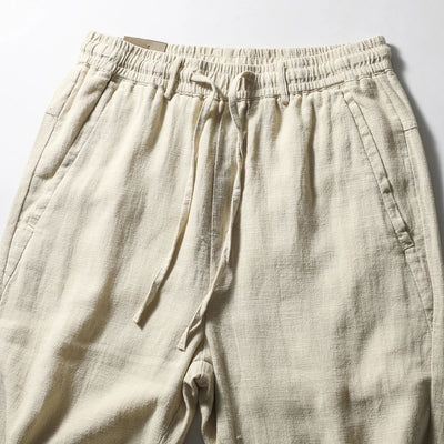 Pantalones Capri de Lino y Algodón Transpirables - Estilo Casual - Image 38