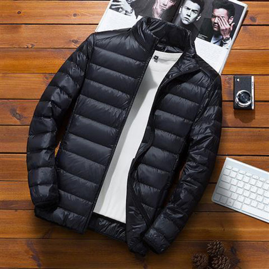 Chaqueta Deportiva Acolchada con Plumón - Colores Sólidos y Diseño Ligero para Invierno