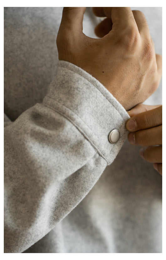Suéter con Cierre Medio y Cuello Solapa para Hombre - Primavera Otoño - Image 20