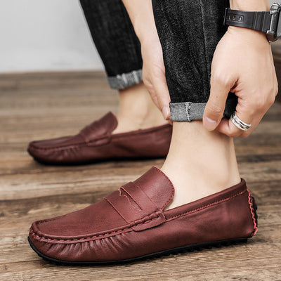 Zapatos Mocasín Beanie de Cuero Británico para Hombre - Image 3