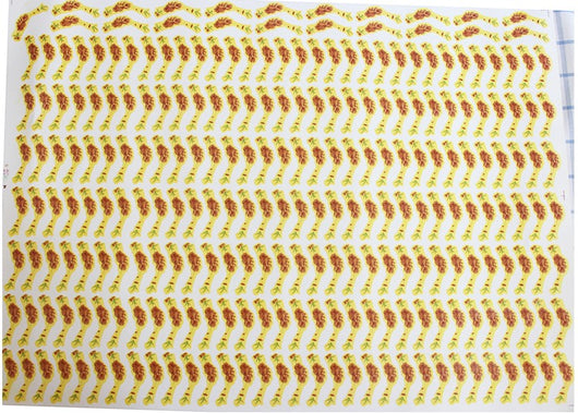 Sheet of gold ceramic decals with ornate, symmetrical designs, ideal for pottery and craft decoration. - Image 3