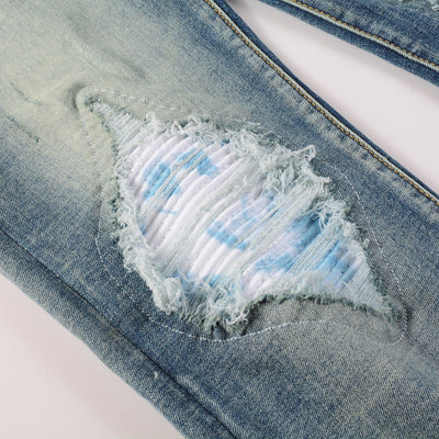Jeans Rotos con Parches de Color Estilo Retro - Image 15