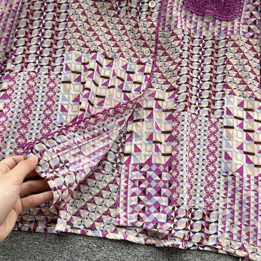Blusa Larga de Chifón Estampada para Mujer - Transición Perfecta al Otoño - Image 13
