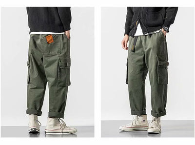 Pantalones Casuales Recortados de Pierna Recta para Hombre - Image 3