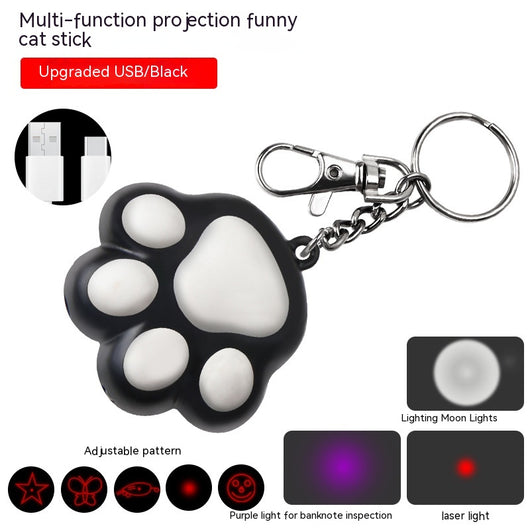 Juguete Láser Interactivo 3 en 1 con Forma de Patita de Gato - Image 4