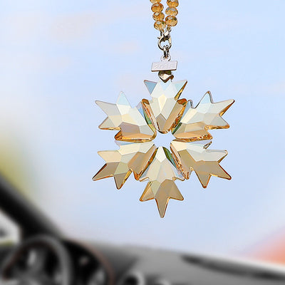 Adorno Cristal Copo de Nieve para Auto - Decoración Interior Elegante - Image 11