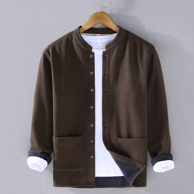 Chaqueta Casual Hombre Algodón Lino Grueso Corte Relajado - Image 5