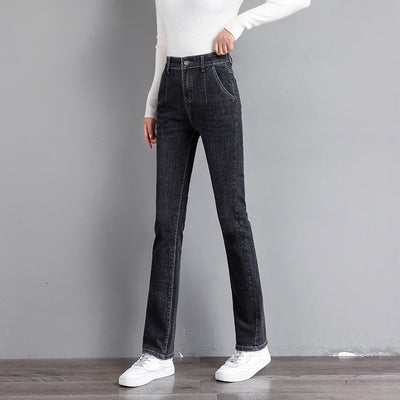 Jeans Bootcut Cintura Alta Suelta con Pierna Recta Versátil - Image 12