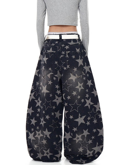 Jeans Machete Estampado Retro Americano con Diseño Desgastado - Image 9