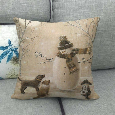 Funda de Almohada de Lino Colección Año Nuevo Navidad - Image 4